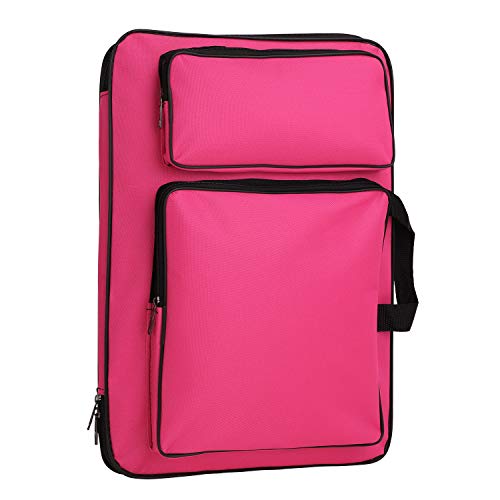 JIAHG Art Portfolio Carry Tote Drawing Board Bag - Painting, Sketch Pad Storage - Professional Art Organizer - color: rose