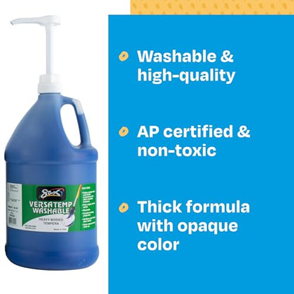 Sax PAINT TEMPERA HB VERSATEMP GALLON SET WITH PUMPS WASH SET OF 4