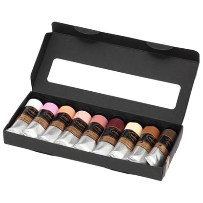 Charvin Extra Fine Professional Acrylic Paint Set for Artists, Portrait Colors - Bonjour Set of 9, 20 ml Tubes, Triple-Milled, Lightfast Pigments, Artist Acrylic Paints in Nature-Inspired Hues