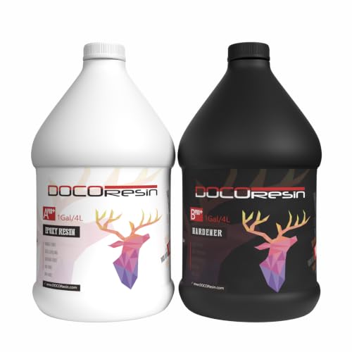 3×UV Resistant Epoxy Resin 1 Gallon Kit - MSDS Certified, Food Safe & Non Toxic Resin Epoxy for DIY Art, Craft, Jewelry Making, Molds Casting - Consistent Cure & Crystal Clear for Pros