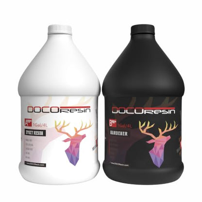 3×UV Resistant Epoxy Resin 1 Gallon Kit - MSDS Certified, Food Safe & Non Toxic Resin Epoxy for DIY Art, Craft, Jewelry Making, Molds Casting - Consistent Cure & Crystal Clear for Pros