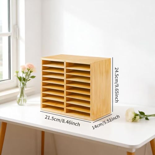 Bamboo Marker Holder Organizer, 126 Pens Capacity, 18 Compartments, Art Supply Storage for Alcohol Markers, Pens, Pencils