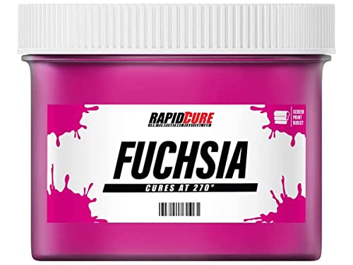 Rapid Cure® Screen Printing Ink Fuchsia (Quart - 32oz.) - Plastisol Ink for Screen Printing, Fast Curing Fabric Paint - Screen Print Direct®, USA Made - color: Fuchsia, size: 32 fl oz