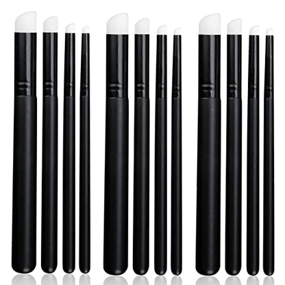 UNIMEIX Dry Brush Miniature Painting Dry Miniature Painting Set Hobby Detail Blending Brushes for Effortless Miniature Painting, Watercolor Paint(4X3 Pack) - color: Black