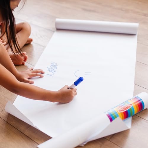 Melissa & Doug Deluxe Easel Paper Roll Replacement, 2-Pack Bundle for Coloring, Writing or Painting (17 in. x 75 ft.) Art Supplies for Kids Ages 3+ (White) - FSC Certified