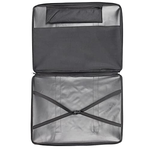 JJRING Art Portfolio Case, Wire Framed Nylon Portfolio Tote, Art Storage Bag in 37 Inches by 28 Inches, Great Carrying Bag for Artworks, Posters, Drawings, Prints(Black) - size: 37 Inches by 28 Inches