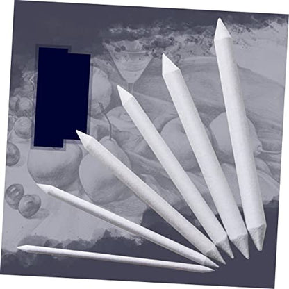 jojofuny 15-Piece Sketch Tool Set for Artists Paper Blending Stump and Tortillions Sandpaper Pencil Sharpener for Drawing and Blending Techniques