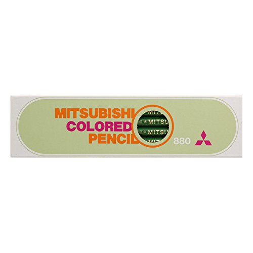 三菱鉛筆 Mitsubishi Pencils K880.6 Colored Pencils, 880 Solid Color, Elementary School Student, Midori 1 Dozen - color: Midori 1 Dozen