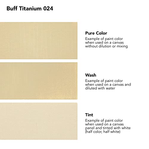 Daler Rowney Georgian Water Mixable Oil Paint Buff Titanium 37ml Tube - Art Paints for Canvas Paper and More - Oil Painting Supplies for Artists and Students - Artist Oil Paint for Any Skill Set