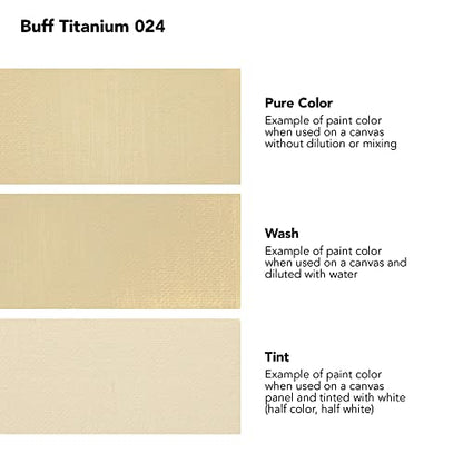 Daler Rowney Georgian Water Mixable Oil Paint Buff Titanium 37ml Tube - Art Paints for Canvas Paper and More - Oil Painting Supplies for Artists and Students - Artist Oil Paint for Any Skill Set