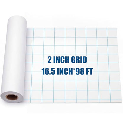 Jetec 1 Roll Large Grid Graph Paper Roll 2'' Grid 16.5 Inch x 98ft Giant Chart Poster Paper for Classroom Group Projects Building Plan Drafting Supplies Kids Students School Gifts - color: 2'' Grid, size: 16.5 Inch X 98ft