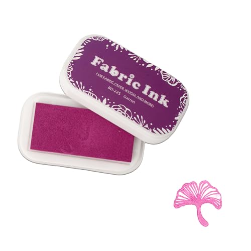 Ink Pads for Rubber Stamps, Stamp Pad for Fabric Wood Paper Stamping, Washable Fingerprint Thumbprint Ink Pad, Craft Ink Pad Stamps Partner DIY Color (Purple) - color: Purple