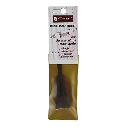 Flexcut Power Gouge V-Tool for Reciprocating Power Tools, Razor Sharp High Carbon Cutting Blade, 11/16 Inch, 90 Degrees (RG203)