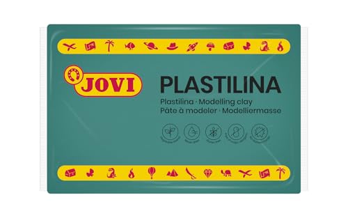 Jovi - Non-Hardening Pre-Sculpt Clay, 4 Dark Green Bars, 0.77lb Each | Professional Arts and Crafts Non-Toxic and Gluten Free plasticine - color: Dark Green