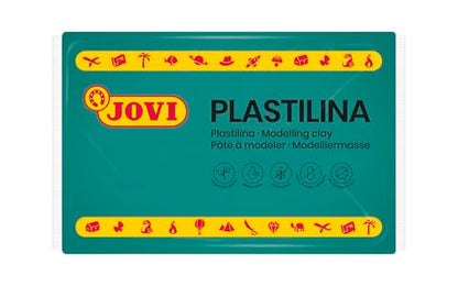 Jovi - Non-Hardening Pre-Sculpt Clay, 4 Dark Green Bars, 0.77lb Each | Professional Arts and Crafts Non-Toxic and Gluten Free plasticine - color: Dark Green