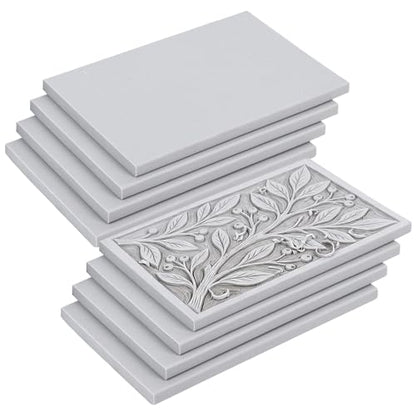 SGHUO Linoleum Blocks for printmaking, 8pcs 4"x6" Gray Rubber Carving Blocks Stamp Making Kit - color: Gray-8pcs