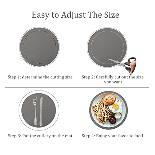 Silicone Baking Mat 12 Inch, Non Stick Microwave Turntable Mat for Kitchen, Multi-Purpose Heat Resistant Oven Mat 2 Pack (Gray) - color: Gray