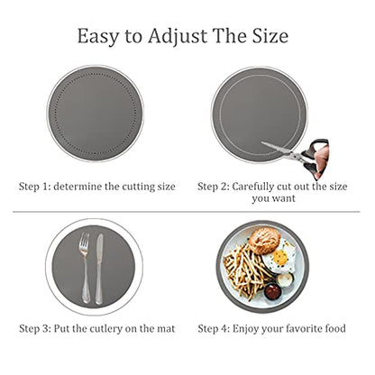Silicone Baking Mat 12 Inch, Non Stick Microwave Turntable Mat for Kitchen, Multi-Purpose Heat Resistant Oven Mat 2 Pack (Gray) - color: Gray
