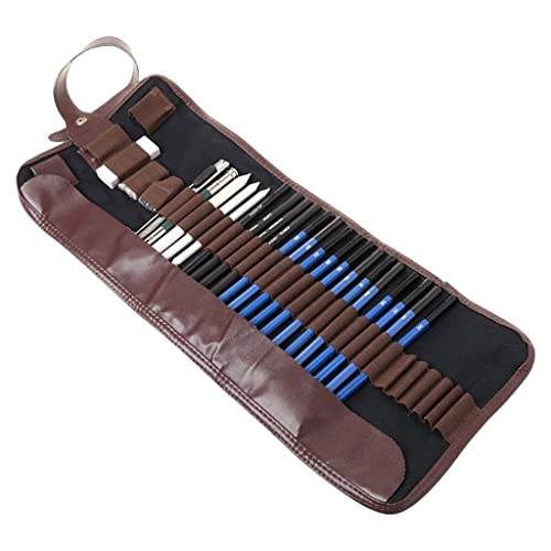 BFGRDDW 24pcs Professional Sketching Drawing Art Tool Kit Graphite Charcoal Pencils Eraser Craft Painting Set