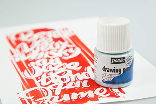 Pebeo Easy Peel Liquid Latex Masking Fluid - Drawing Gum - Dries Quickly - For Ink - Watercolor - Gouache Painting & Illustration - Fine Arts & Crafts Supplies - 250ml Bottle