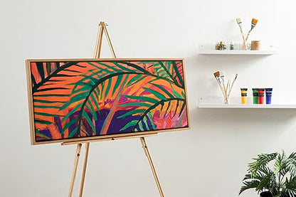 Kate and Laurel Sylvie Blank Framed Canvas Wall Art, 18x40 Natural, Modern Empty Canvas for Paint-Your-Own Art, Premium Canvas Already Framed - color: Natural, size: 18"L x 40"W
