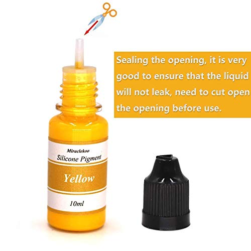 Miraclekoo Silicone Mold Making Kit 21.16oz and Miraclekoo 8 Colors Silicone Rubber Pigment Bundle