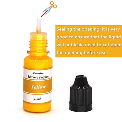 Miraclekoo Silicone Mold Making Kit 21.16oz and Miraclekoo 8 Colors Silicone Rubber Pigment Bundle