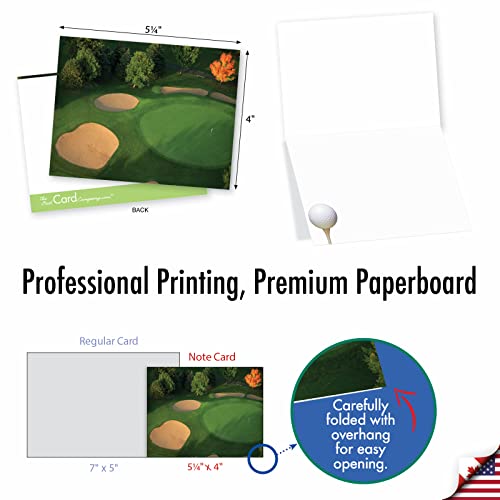 The Best Card Company - Box of 10 All Occasion Cards Blank (4 x 5.12 Inch) - Scenic Landscape Cards Assorted - Golf Cards M6458OCB - style: Golf Cards
