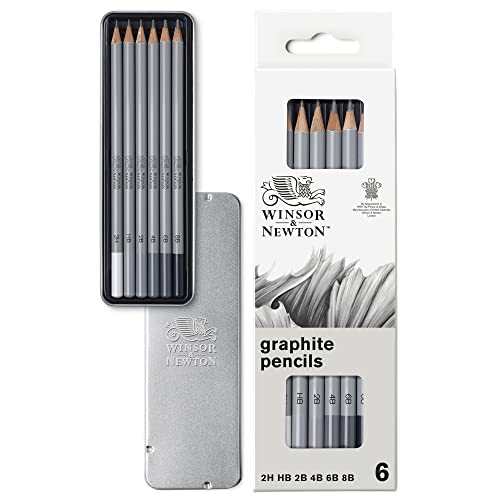 Winsor & Newton Studio Collection Artist Pencils, Graphite Pencils, Set of 6 - style: 6 Graphite Pencils