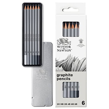 Winsor & Newton Studio Collection Artist Pencils, Graphite Pencils, Set of 6 - style: 6 Graphite Pencils