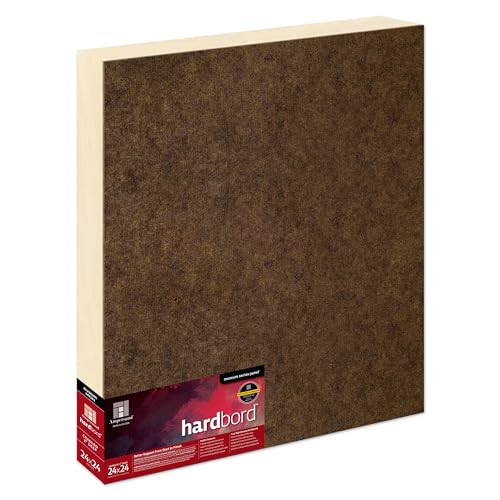 Ampersand Art Supply Hardboard Wood Painting Panel: Museum Series Hardbord, 24" x 24", 2 Inch Cradled Profile - color: 2 Inch Cradled Profile, size: 24" x 24"