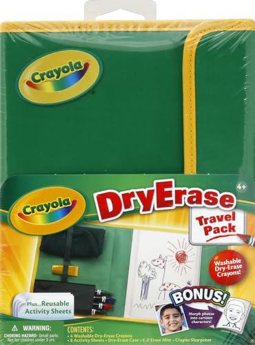 Crayola Washable Dry Erase Travel Pack, Whiteboard for Kids, Ages 4, 5, 6, 7 (Pack of 2) - size: 5 Piece Set (Pack of 2)