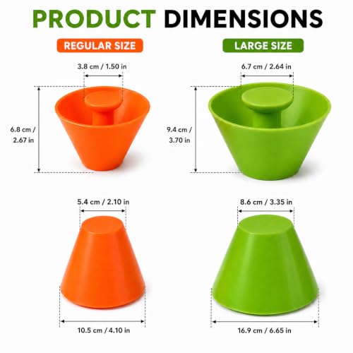 KYVERNOST Rim Cone Pottery Tool Set – Includes Small & Large Ceramic Rim Shapers for Fixing, Rounding, and Smoothing Pottery Edges – Pottery Rim Cone Tools for Artists and Hobbyists