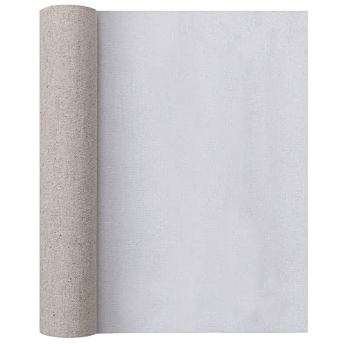 Painting Canvas Roll One Roll Professional Blank Canvas for Painting Layer Acrylic Oil Painting Canvas Linen Blend Primed Art Supplies for Artist Natural Cotton Canvas Fabric - color: 28 X 500cm
