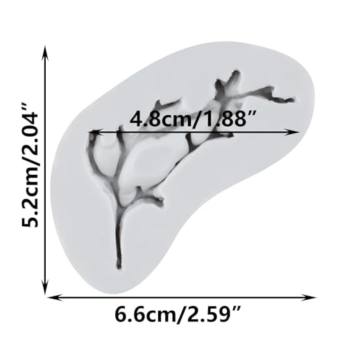 3D Tree Branch Polymer Clay Mold Tree Branch Silicone Molds for DIY Crafts Epoxy Resin Casting Air Dry Polymer Clay Plaster Jewelry Making - color: Style B