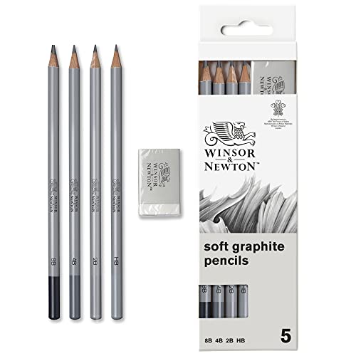 Winsor & Newton Studio Collection Artist Pencils, Graphite Pencils, Set of 5 - style: 5 Graphite Pencils