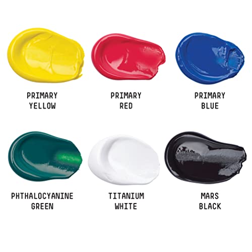 Liquitex Basics Acrylic Paint Set, 6 x 118ml (4-oz) Tube Paint Set - style: 6 x 118ml (4-oz)