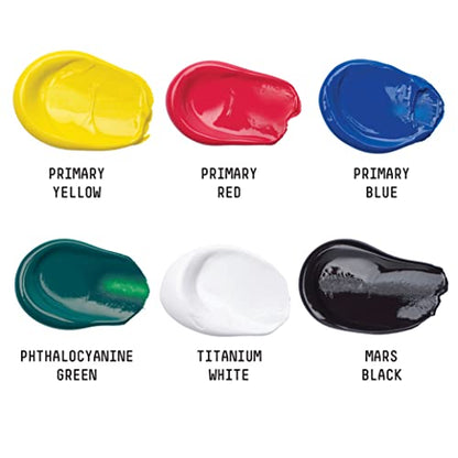 Liquitex Basics Acrylic Paint Set, 6 x 118ml (4-oz) Tube Paint Set - style: 6 x 118ml (4-oz)