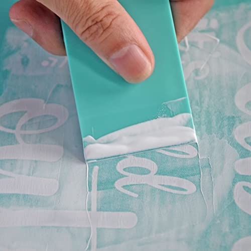 Screen Stencils Squeegee,Mini Squeegees, Self Adhesive Screen Stencil Squeegee, Chalk Paste Squeegees and Rubber Stick 9 Pieces Set, Screen Printing Tools for Applying or Ink - color: 2 Screen Printing Squeegees 6 Mini Squeegees 1 Rubber Paint Stir Sticks