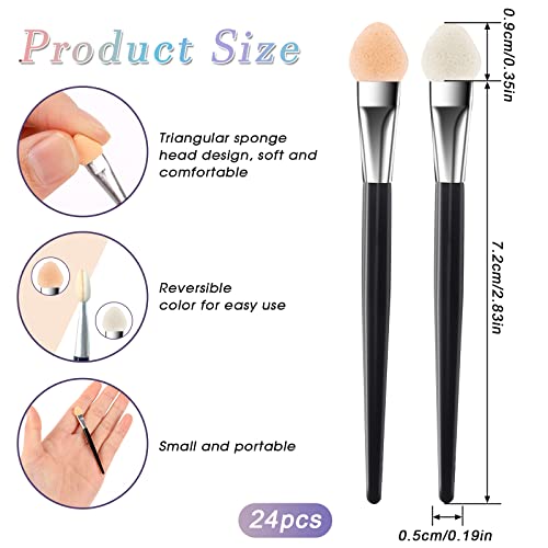 24 Pcs Sponge Applicators,Small Sponge Painting Brushes Detailed Ink Paints Blending Brushes for Pastel Artist Painting Pastels, DIY Scrapbooking Cards Making