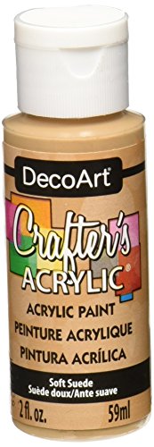 DecoArt Crafter's Acrylic Paint, 2-Ounce, Soft Suede - color: Soft Suede, size: 2 Fl Oz (Pack of 1)