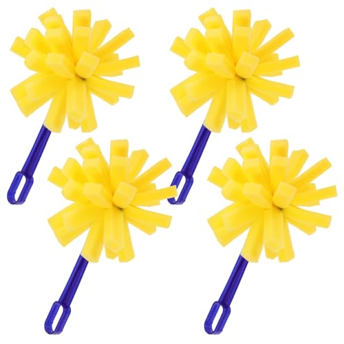 Beaupretty Sponge Painting Brush Set Easy Cleaning Foam Paint Sponges 10pcs with Plastic Handle and Artists for Acrylic Painting and Professional Creative Projects