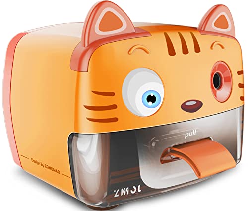 ZMOL Heavy Duty Electric Pencil Sharpener for Classroom,Cute Pencil Sharpener Plug in for Kids,Auto-Stop Pencil Sharpeners Plug in for No.2 / Colored Pencil - color: Yellow