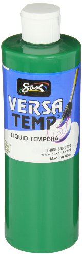 Sax Versatemp Heavy-Bodied Tempera Paint, Green, 1 Pint - 1440689
