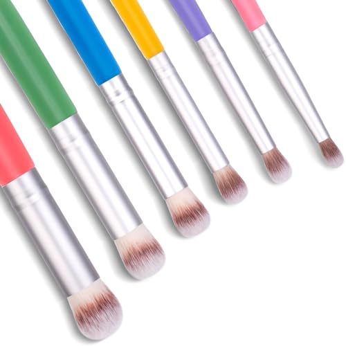 Yoseng Drybrush Set 6 Sizes, Fine Detail Art Paint Brushes | Multi-Size & Multi-Color Dry Brushes,Premium Soft Bristles,Ultra-fine Detailing,Versatile for Miniatures,Models & Face Art - style: 6P Color