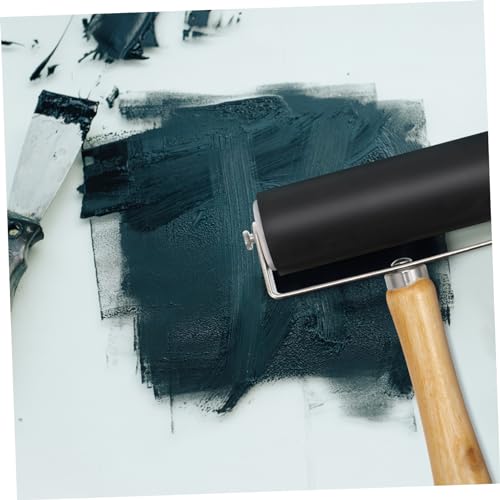 KONTONTY Ink Roller Tool Set 10cm Printmaking Rubber Roller Stamping Tool for Crafts Wallpapers