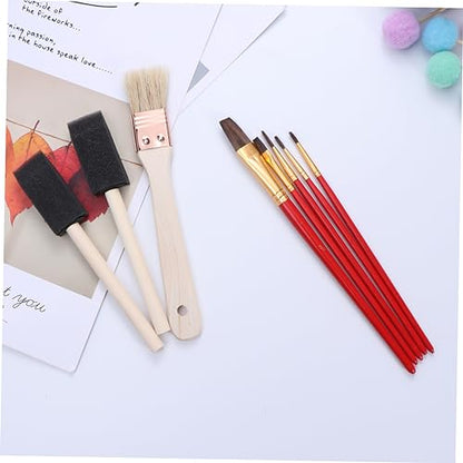 HOMSFOU 25 Pcs Wooden Painting Brush Student Painting Supplies Painting Supplies Painting Supplies