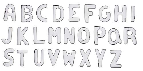 Ateco Alphabet Cutter Set 26pc - size: #6949 Alphabet Letters - 1"