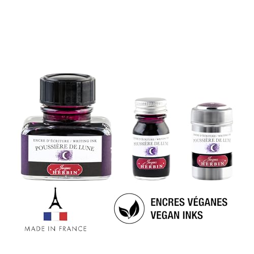 J. Herbin Fountain Pen Ink - 30 ml Bottled - Poussiere de Lune, 1.01 Fl Oz (Pack of 1) - color: Poussiere De Lune, size: 1 fl oz