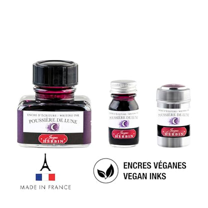 J. Herbin Fountain Pen Ink - 30 ml Bottled - Poussiere de Lune, 1.01 Fl Oz (Pack of 1) - color: Poussiere De Lune, size: 1 fl oz